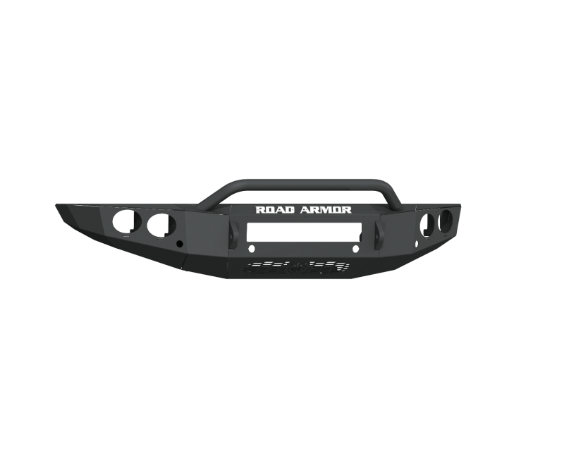 Ford Ranger Front Bumper - Road Armor - Stealth with Round Light Pods/Pre-Runner Guard - Tex Black - `19-`20